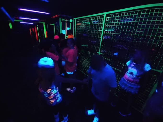 Laser Tag waiting line